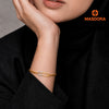 MASDORA 916 Gold Bracelet Rantai Tangan Emas ~ Duotone Lined Safety Pin (EMAS 916/22K)