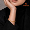 MASDORA 916 Gold Bracelet Rantai Tangan Emas ~ Duotone Rhombic Chain (EMAS 916/22K)