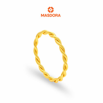 MASDORA 916 Gold Ring Rings Cincin Emas ~ Micro Fiona Swirl (EMAS 916/22K)