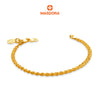MASDORA 916 Gold Bracelet Rantai Tangan Emas ~ Golden Rapunzel 2 Layer (EMAS 916/22K)