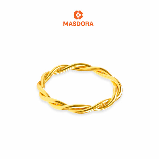 MASDORA 916 Gold Ring Rings Cincin Emas ~ Mini Fiona Swirl (EMAS 916/22K)