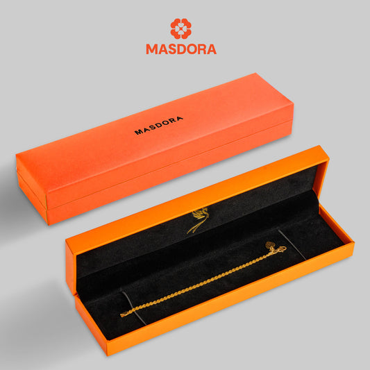 MASDORA 916 Gold Bracelet Rantai Tangan Emas ~ Golden Rapunzel 2 Layer (EMAS 916/22K)