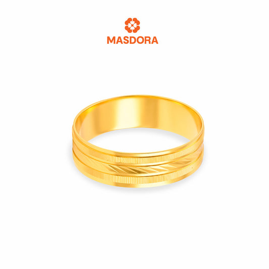 MASDORA 916 Gold Ring Rings Cincin Emas ~ CBR Iconic Shiny Cutting (EMAS 916/22K)