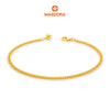 MASDORA 916 Gold Anklet Rantai Kaki Gelang Kaki Emas ~ Gajah Licin Bell (EMAS 916/22K)