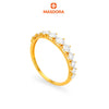MASDORA 916 Gold Ring Rings Cincin Emas ~ Duotone Throned Diamond Cut (EMAS 916/22K)
