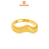 MASDORA 916 Gold Ring Rings Cincin Emas ~ HG Golden Wavy Desire (EMAS 916/22K)