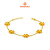 MASDORA 916 Gold Bracelet Rantai Tangan Emas ~ Golden Curved Fleurs (EMAS 916/22K)