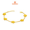 MASDORA 916 Gold Bracelet Rantai Tangan Emas ~ Golden Curved Fleurs (EMAS 916/22K)