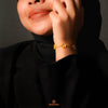 MASDORA 916 Gold Bracelet Rantai Tangan Emas ~ Golden Curved Fleurs (EMAS 916/22K)