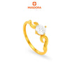 MASDORA 916 Gold Ring Rings Cincin Emas ~ Golden Spline Solitaire (EMAS 916/22K)