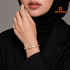 MASDORA 916 Gold Bracelet Rantai Tangan Emas ~ Duotone Centre Lined Cutting (EMAS 916/22K)