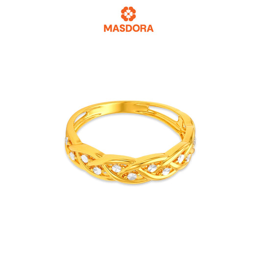 MASDORA 916 Gold Ring Rings Cincin Emas ~ Duotone Dotted Rapunzel (EMAS 916/22K)