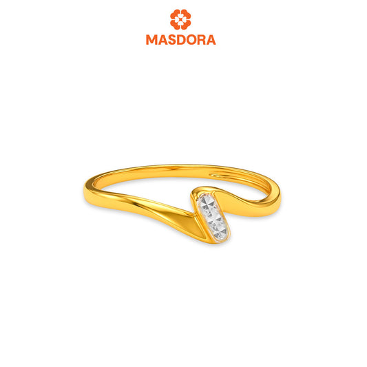 MASDORA 916 Gold Ring Rings Cincin Emas ~ Duotone Flipped Sway (EMAS 916/22K)