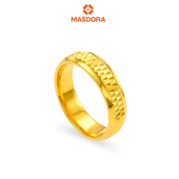 MASDORA 916 Gold Ring Rings Cincin Emas ~ CBR Marjorie Shiny Cutting (EMAS 916/22K)