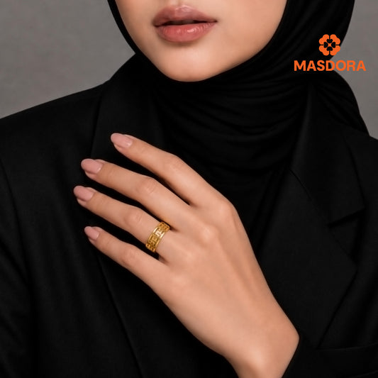 MASDORA 916 Gold Ring Rings Cincin Emas ~ Golden Exclusive Grace (EMAS 916/22K)