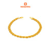 MASDORA 916 Gold Bracelet Rantai Tangan Emas ~ Flattened Rapunzel (EMAS 916/22K)