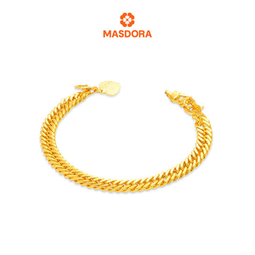 MASDORA 916 Gold Bracelet Rantai Tangan Emas ~ Golden Kait Lipan 6mm  (EMAS 916/22K)