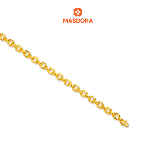 MASDORA 916 Gold Bracelet Rantai Tangan Emas ~ Delicate Anchor (EMAS 916/22K)