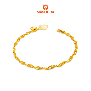 MASDORA 916 Gold Bracelet Rantai Tangan Emas ~ Golden Silly (M) (EMAS 916/22K)