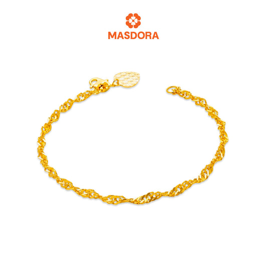 MASDORA 916 Gold Bracelet Rantai Tangan Emas ~ Golden Silly (M) (EMAS 916/22K)