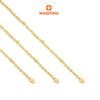 MASDORA 916 Gold Bracelet Rantai Tangan Emas ~ Shining Sauh Mini Dots (EMAS 916/22K)