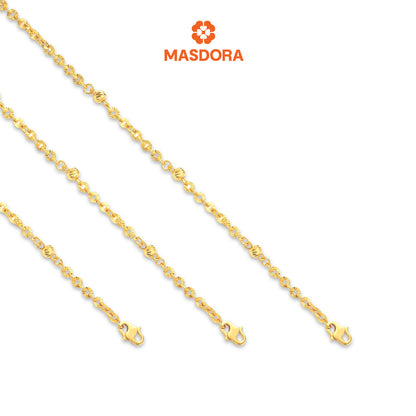 MASDORA 916 Gold Bracelet Rantai Tangan Emas ~ Shining Sauh Mini Dots (EMAS 916/22K)