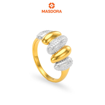 MASDORA 916 Gold Ring Rings Cincin Emas ~ HG Duotone Trendy Cutting (EMAS 916/22K)