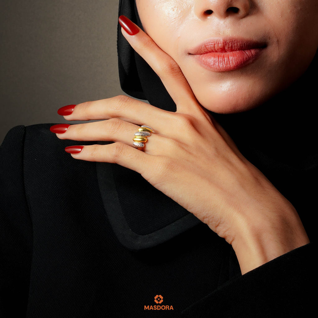 MASDORA 916 Gold Ring Rings Cincin Emas ~ HG Duotone Trendy Cutting (EMAS 916/22K)