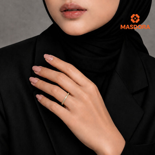 MASDORA 916 Gold Ring Rings Cincin Emas ~ Duotone Sturdy Zircon (EMAS 916/22K)