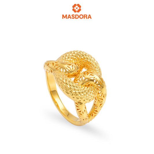 MASDORA 916 Gold Ring Rings Cincin Emas ~ HG Golden Filigree Chain (EMAS 916/22K)