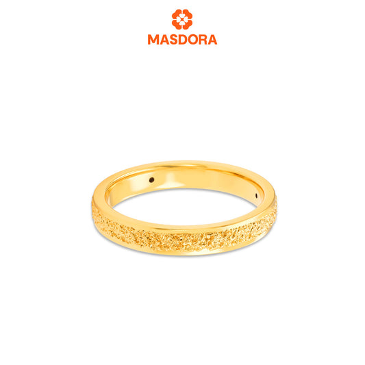 MASDORA 916 Gold Ring Rings Cincin Emas ~ HG Golden Sandy Band (EMAS 916/22K)