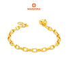 MASDORA 916 Gold Bracelet Rantai Tangan Emas ~ Golden Fluffy Love Anchor (EMAS 916/22K)