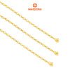 MASDORA 916 Gold Bracelet Rantai Tangan Emas ~ Golden Fluffy Love Anchor (EMAS 916/22K)