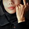MASDORA 916 Gold Bracelet Rantai Tangan Emas ~ Duotone Triple Stylish Daisy (EMAS 916/22K)
