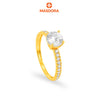 MASDORA 916 Gold Ring Rings Cincin Emas ~ Saprkling Dotted Solitaire (EMAS 916/22K)
