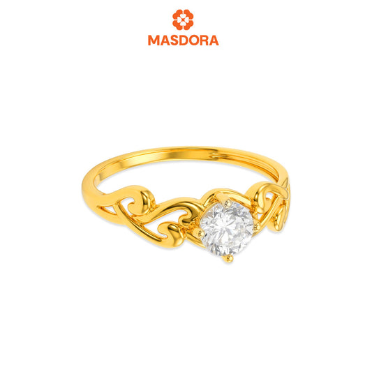 MASDORA 916 Gold Ring Rings Cincin Emas ~ Quadruple Sincero Solitaire (EMAS 916/22K)