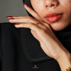 MASDORA 916 Gold Ring Rings Cincin Emas ~ Duotone Dotted Cross (EMAS 916/22K)