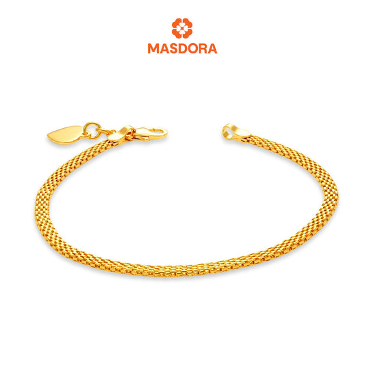 MASDORA 916 Gold Bracelet Rantai Tangan Emas ~ Rollie Milan Chain (EMAS 916/22K)