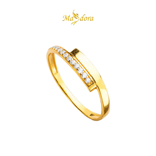 MASDORA 916 Gold Ring Rings Cincin Emas ~ Sparkling Mini Split (EMAS 916/22K)