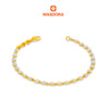 MASDORA 916 Gold Bracelet Rantai Tangan Emas ~ Duotone Mini Tennis (EMAS 916/22K)
