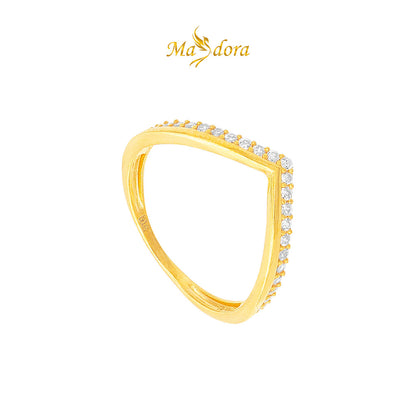 MASDORA 916 Gold Ring Rings Cincin Emas ~ Sparkling V-(EMAS 916/22K)
