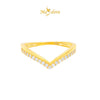 MASDORA 916 Gold Ring Rings Cincin Emas ~ Sparkling V-(EMAS 916/22K)