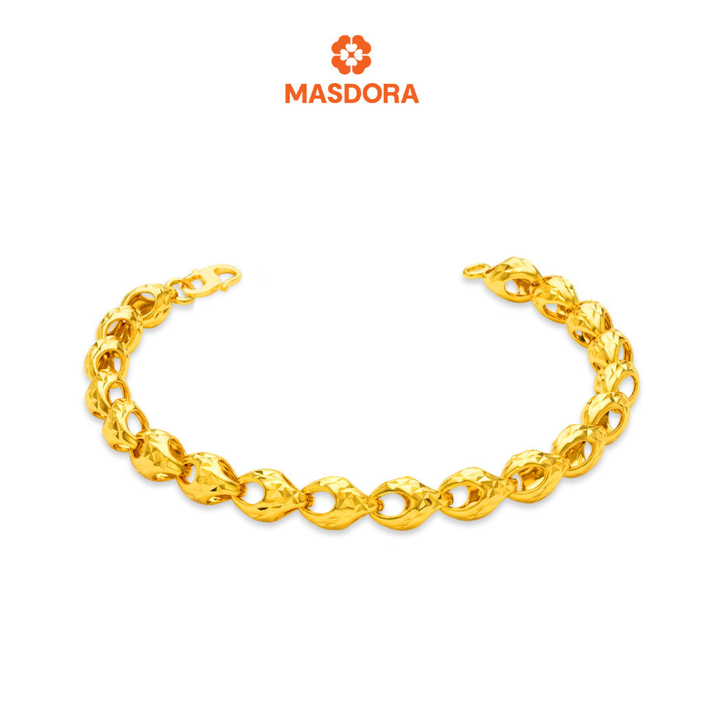 MASDORA 916 Gold Bracelet Rantai Tangan Emas ~ Golden Siput Cutting (EMAS 916/22K)