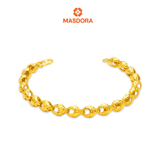 MASDORA 916 Gold Bracelet Rantai Tangan Emas ~ Golden Siput Cutting (EMAS 916/22K)