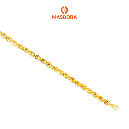 MASDORA 916 Gold Bracelet Rantai Tangan Emas ~ Golden Siput Cutting (EMAS 916/22K)