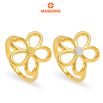 MASDORA 916 Gold Ring Rings Cincin Emas ~ HG Sweet Daisy (EMAS 916/22K)