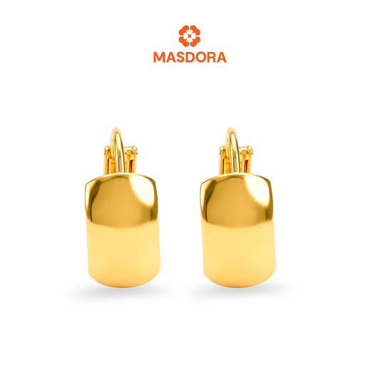 MASDORA 916 Gold Earrings Earring Subang Emas ~ Golden Wide Plain (EMAS 916/22K)