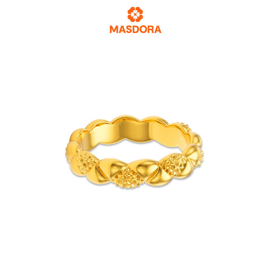 MASDORA 916 Gold Ring Rings Cincin Emas ~ HG Golden Luxe Twist (EMAS 916/22K)