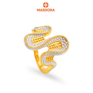 MASDORA 916 Gold Ring Rings Cincin Emas ~ HG Duotone Medusa (EMAS 916/22K)