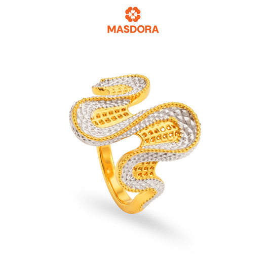 MASDORA 916 Gold Ring Rings Cincin Emas ~ HG Duotone Medusa (EMAS 916/22K)